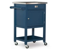 Reed Navy 1-Drawer Metal Rolling Apartment Cart