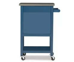 Reed Navy 1-Drawer Metal Rolling Apartment Cart -Walker Edison Shop 810543339 5