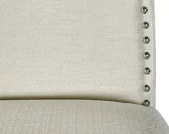 Blaire White Glitz Nailhead Bar Stool -Walker Edison Shop 810543340 4