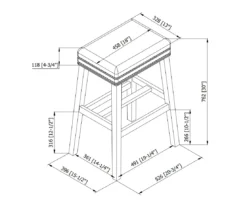 Baldwin White & Black Cow Print Nailhead Bar Stool 9 Baldwin White & Black Cow Print Nailhead Bar Stool -Walker Edison Shop 810543360 5