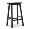 Maury 29" Dark Brown Wooden Saddle Stool