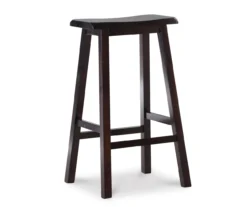 Maury 29" Dark Brown Wooden Saddle Stool
