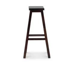 Maury 29" Dark Brown Wooden Saddle Stool 8 Maury 29" Dark Brown Wooden Saddle Stool -Walker Edison Shop 810543378 4
