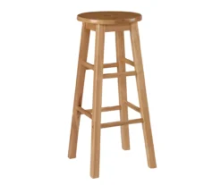 Hue 29" Natural Round Wood Bar Stool