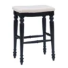 Bristol Black & White Backless Bar Stool