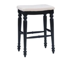 Bristol Black & White Backless Bar Stool