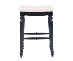 Bristol Black & White Backless Bar Stool 12 Bristol Black & White Backless Bar Stool -Walker Edison Shop 810543396 A0 2