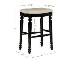 Bristol Black & White Backless Bar Stool 15 Bristol Black & White Backless Bar Stool -Walker Edison Shop 810543396 D8 11