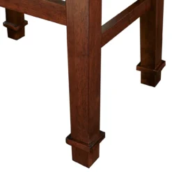 Clark Dark Cherry & Black Upholstered Faux Leather Backless Bar Stool 9 Clark Dark Cherry & Black Upholstered Faux Leather Backless Bar Stool -Walker Edison Shop 810543402 4
