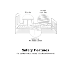 Brooklyn White Iron Full Bed -Walker Edison Shop 810543698 5