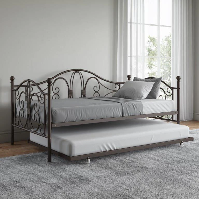DHP Bradford Bronze Metal Twin Daybed & Trundle 5 DHP Bradford Bronze Metal Twin Daybed & Trundle - Image 5
