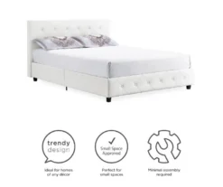 DHP Dana Faux Leather Upholstered Queen Bed -Walker Edison Shop 810543736 1