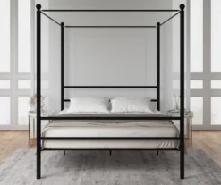 DHP Kate Black Metal Full Canopy Bed -Walker Edison Shop 810543780 5