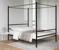 DHP Kate Black Metal Full Canopy Bed -Walker Edison Shop 810543780 6