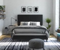 Atwater Living DHP Jazmine Black Faux Leather Upholstered Bed -Walker Edison Shop 810543812 5