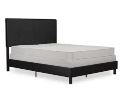 Atwater Living DHP Jazmine Black Faux Leather Upholstered Bed -Walker Edison Shop 810543813 4