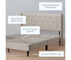 Brookside Isabelle Upholstered Wingback Bed 30 Brookside Isabelle Upholstered Wingback Bed -Walker Edison Shop 810547603 810547607 810547628 810547611 2 1