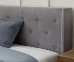 Isabelle Stone Upholstered Twin Wingback Bed 10 Isabelle Stone Upholstered Twin Wingback Bed -Walker Edison Shop 810547604 810547608 810547627 810547612 4