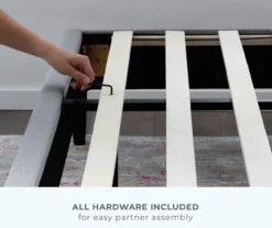 Isabelle Stone Upholstered Twin Wingback Bed 12 Isabelle Stone Upholstered Twin Wingback Bed -Walker Edison Shop 810547604 810547608 810547627 810547612 6