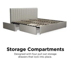 Brittany Gray Upholstered King Storage Bed -Walker Edison Shop 810548782 5