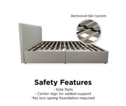 Brittany Gray Upholstered King Storage Bed -Walker Edison Shop 810548782 6
