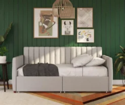 Brittany Gray Linen Upholstered Twin Storage Daybed -Walker Edison Shop 810548783 4
