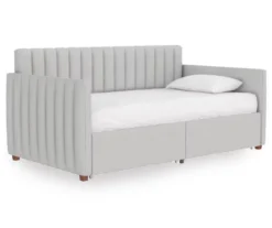 Brittany Gray Linen Upholstered Twin Storage Daybed -Walker Edison Shop 810548783 5