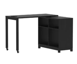 Real Living Seven Hills Metal & Melamine 4-Cube Pivot Desk With USB Charging -Walker Edison Shop 810561092 2