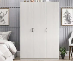 Ivory Oak 3-Door Storage Wardrobe -Walker Edison Shop 810561398 11
