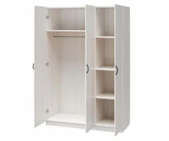Ivory Oak 3-Door Storage Wardrobe -Walker Edison Shop 810561398 21