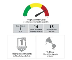 Ivory Oak 3-Door Storage Wardrobe -Walker Edison Shop 810561398 7