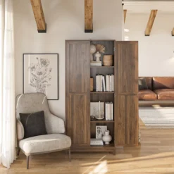 Seven Hills Columbia Walnut 2-Door Storage Cabinet -Walker Edison Shop 810563167 51