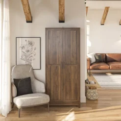 Seven Hills Columbia Walnut 2-Door Storage Cabinet -Walker Edison Shop 810563167 61