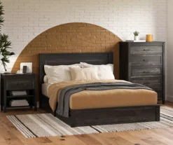 Silverton Black Oak Nightstand With USB Charging 8 Silverton Black Oak Nightstand With USB Charging -Walker Edison Shop 810569984 1