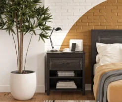 Silverton Black Oak Nightstand With USB Charging 11 Silverton Black Oak Nightstand With USB Charging -Walker Edison Shop 810569984 6