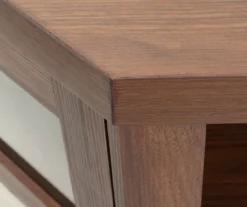 48" Brown Corner Electric Fireplace Console -Walker Edison Shop 810570725 1