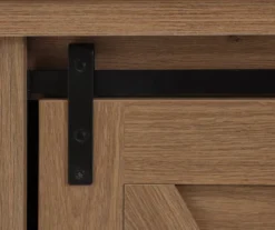 60" Light Brown Oak Barn Door Melamine Electric Fireplace 7 60" Light Brown Oak Barn Door Melamine Electric Fireplace -Walker Edison Shop 810571322 2