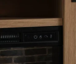 60" Light Brown Oak Barn Door Melamine Electric Fireplace 9 60" Light Brown Oak Barn Door Melamine Electric Fireplace -Walker Edison Shop 810571322 4