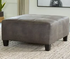Signature Design By Ashley Navi Faux Leather Oversized Accent Ottoman -Walker Edison Shop 810587441 4
