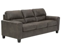 Signature Design By Ashley Navi Faux Leather Sofa -Walker Edison Shop 810587443 1
