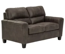 Signature Design By Ashley Navi Faux Leather Loveseat -Walker Edison Shop 810587444 1