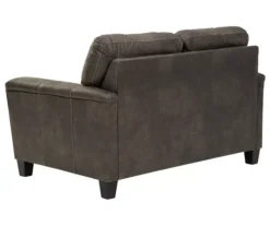 Signature Design By Ashley Navi Faux Leather Loveseat -Walker Edison Shop 810587444 4