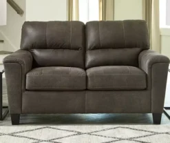 Signature Design By Ashley Navi Faux Leather Loveseat -Walker Edison Shop 810587444 6