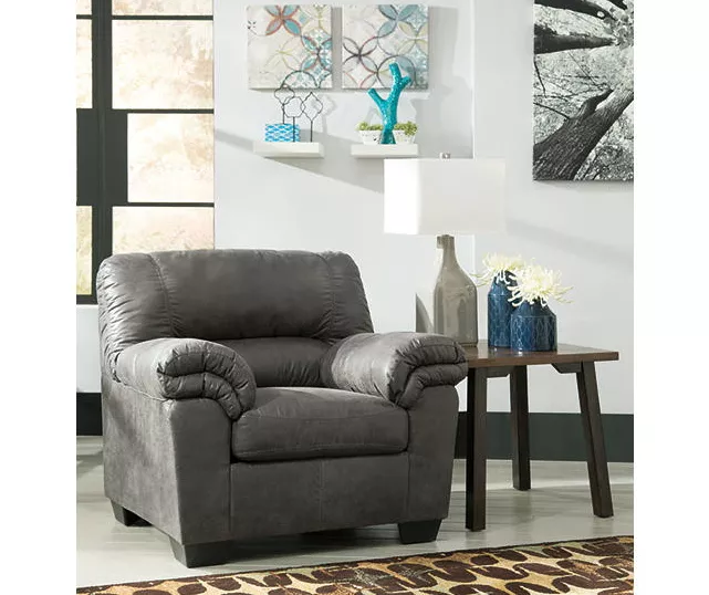 Bladen Slate Faux Leather Armchair 2 Bladen Slate Faux Leather Armchair - Image 2