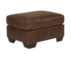 Bladen Coffee Faux Leather Ottoman