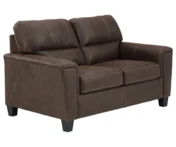 Signature Design By Ashley Navi Faux Leather Loveseat -Walker Edison Shop 810587484 1