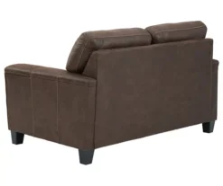 Signature Design By Ashley Navi Faux Leather Loveseat -Walker Edison Shop 810587484 2