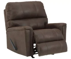 Navi Chestnut Faux Leather Rocker Recliner -Walker Edison Shop 810587485 4