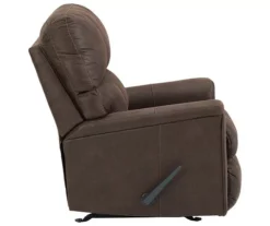 Navi Chestnut Faux Leather Rocker Recliner -Walker Edison Shop 810587485 5