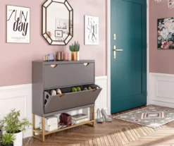 CosmoLiving Brielle Entryway Shoe Storage Cabinet 16 CosmoLiving Brielle Entryway Shoe Storage Cabinet -Walker Edison Shop 810589010 6